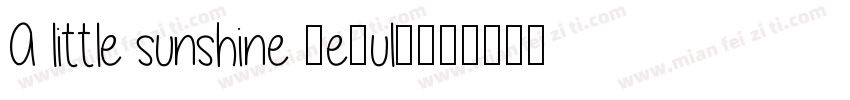A little sunshine Regular字体转换
